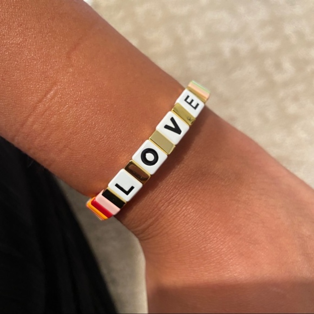 Enamel Tile Bracelet - LOVE